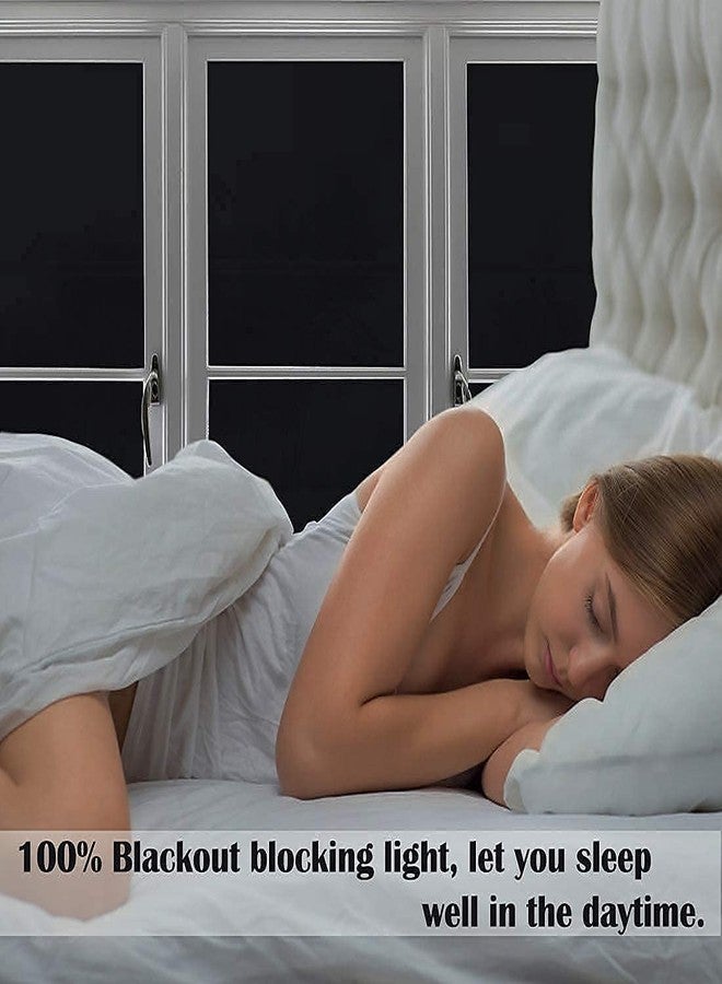 WISDOM Privacy Total Blackout Film 100% UV Blocking Darkening Film Black Opaque Privacy Tint Removable Glass (20 x 140 in) - Image 4